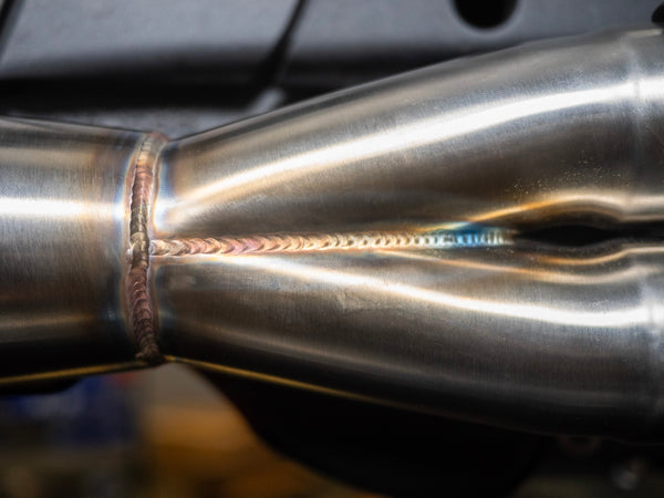 Hart Luck exhaust on Indian Challenger motorcycle