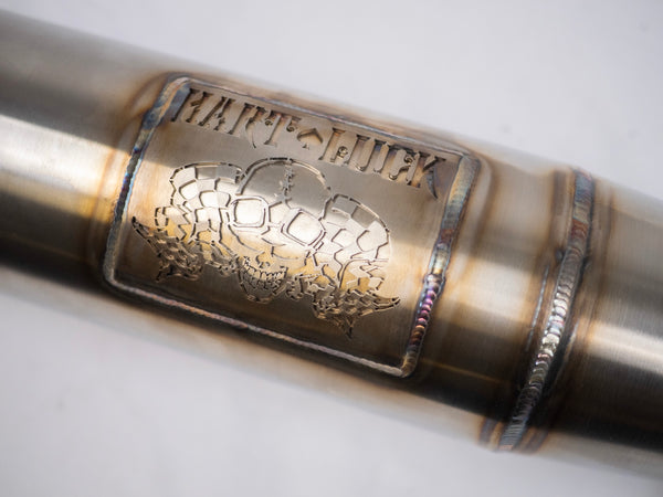 Hart Luck exhaust on Indian Challenger motorcycle